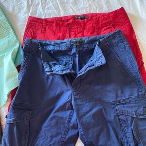 Banana Republic Men's Cargo Shorts - Red, Blue, Green